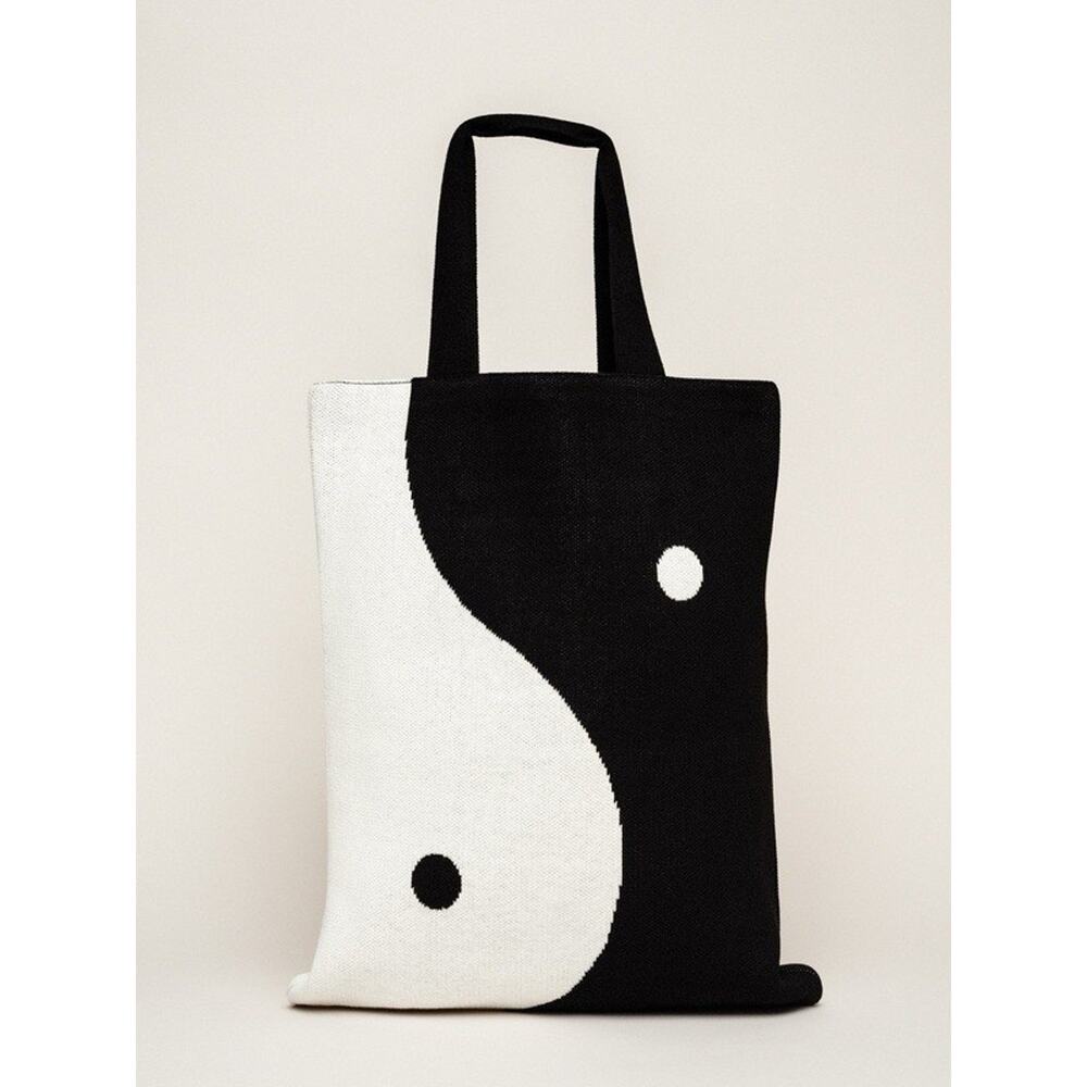 NWT Hansel From Basel Knit Shopper Bag In Yin Yang